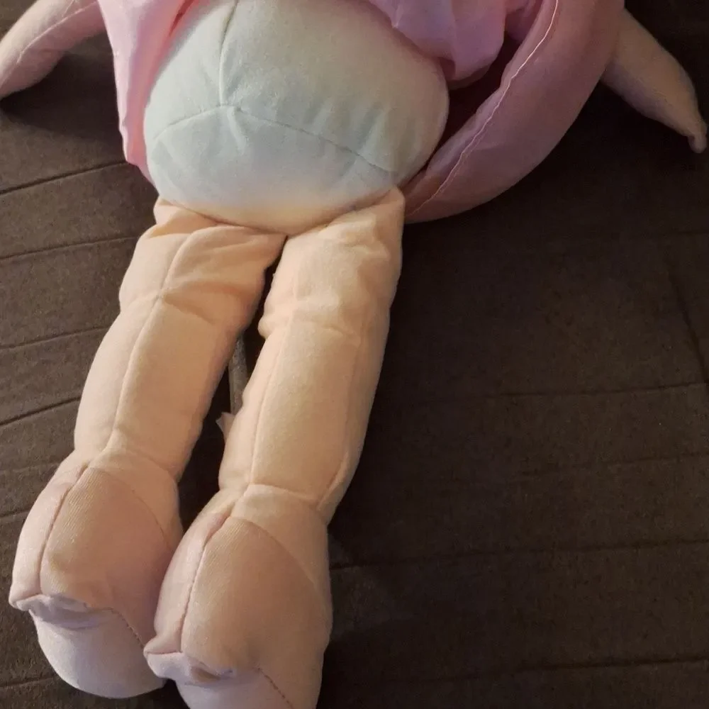 Vintage Miss Piggy Jim Henson's Toy Plush Pink Dress Rose Sun Hat